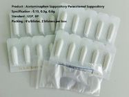 Acetaminophen-Zäpfchen-Medikation, Paracetamol-Zäpfchen für Babys 0,15 - 0,6 g