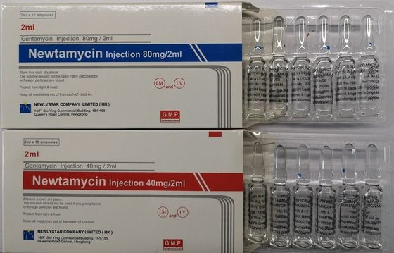 Gentamycin-Sulfat-Einspritzungs-Bändchen-parenterale Antibiotika 40mg/2ml 80mg/2ml